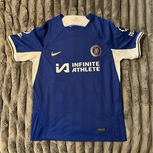 Chelsea FC 2023/24 Home Men's Soccer Fútbol Nkunku #18 Jersey Size M Clean!